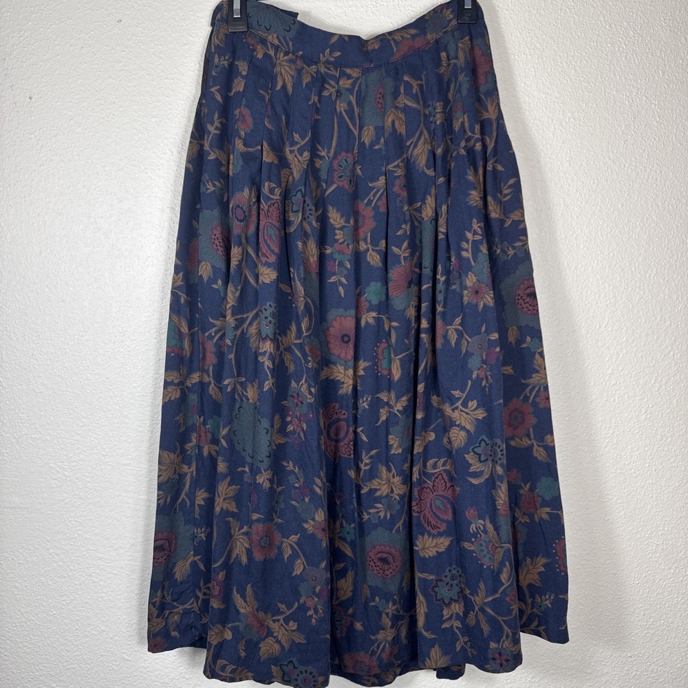 Breeches Floral Vintage Midi Skirt Gothic Grunge Dark Academia Librarian Sz Smal